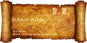 Ujházi Milán névjegykártya
