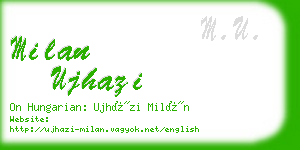 milan ujhazi business card